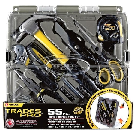 Alltrade Tools Trades Pro 55pc Home and office Hand Tool Kit Set with Carry Case - 835110 835110